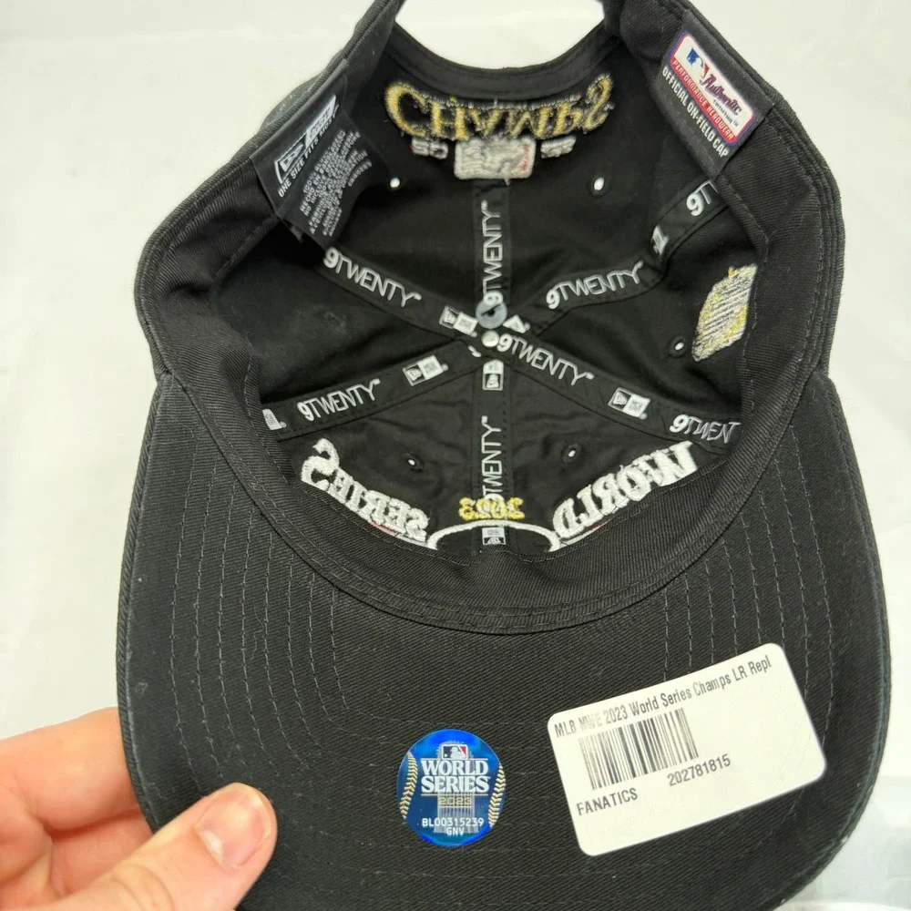 New Era Texas Rangers 2023 World Series Champions 9TWENTY Adjustable Hat Black